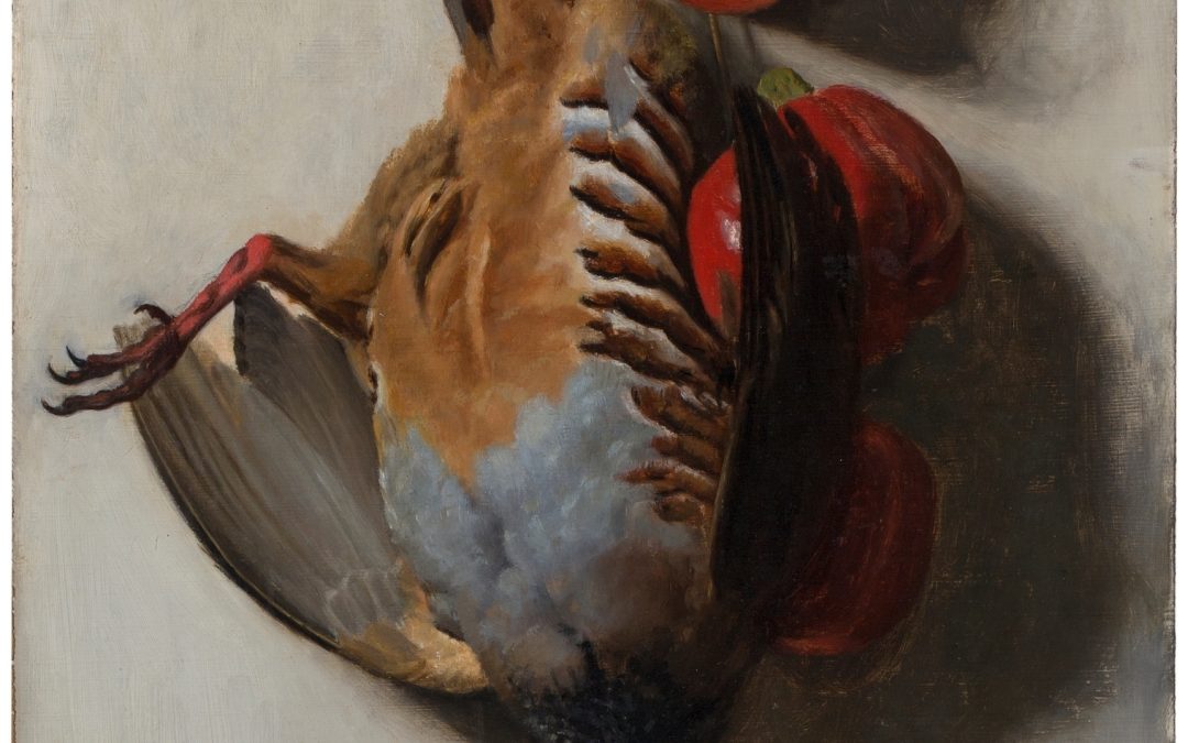 Una perdiz y pimientos