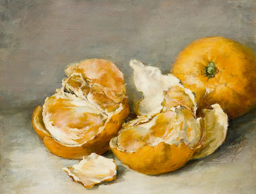 Bodegón de naranjas